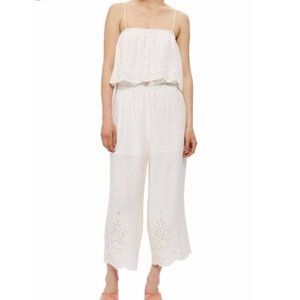 Blue TopShop eyelet popover jumpsuit
